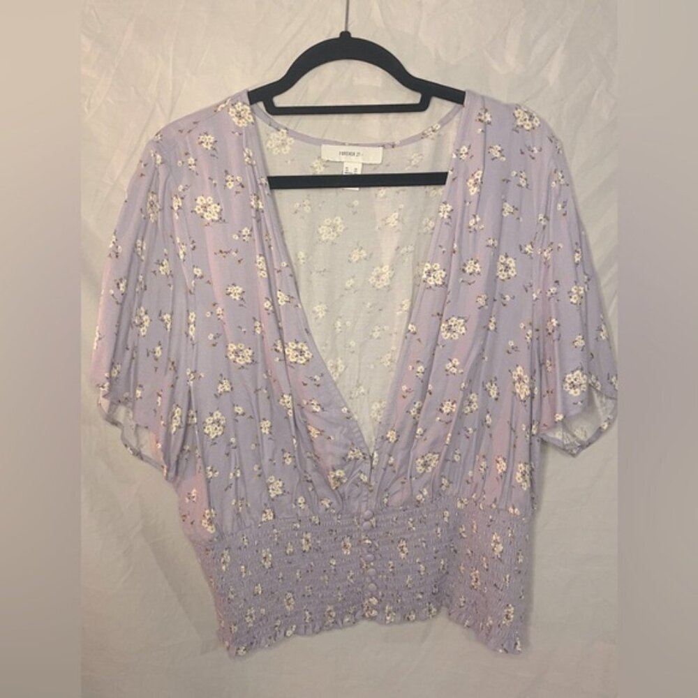 Women’s blue floral top